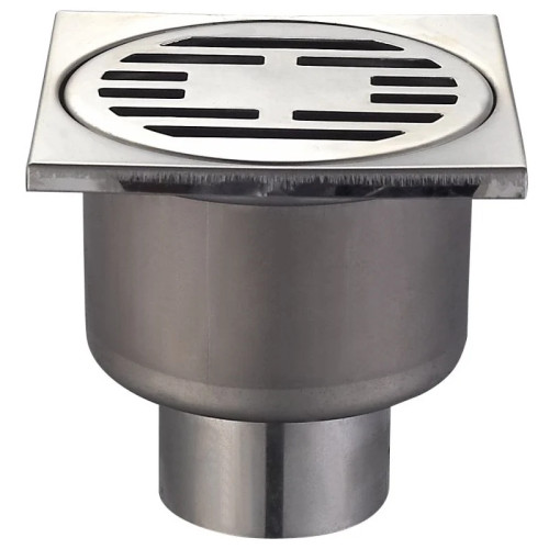 Душовий трап із нержавіючої сталі Champion Drain-01-10x10-180 100x100мм (пряме відведення)