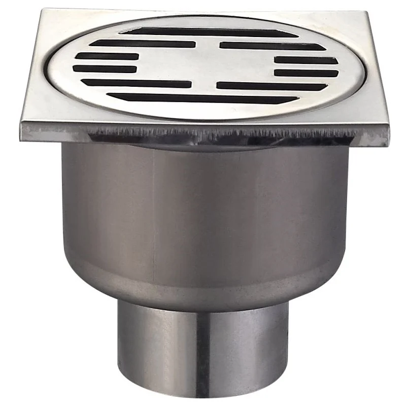 Душовий трап із нержавіючої сталі Champion Drain-01-10x10-180 100x100мм (пряме відведення)