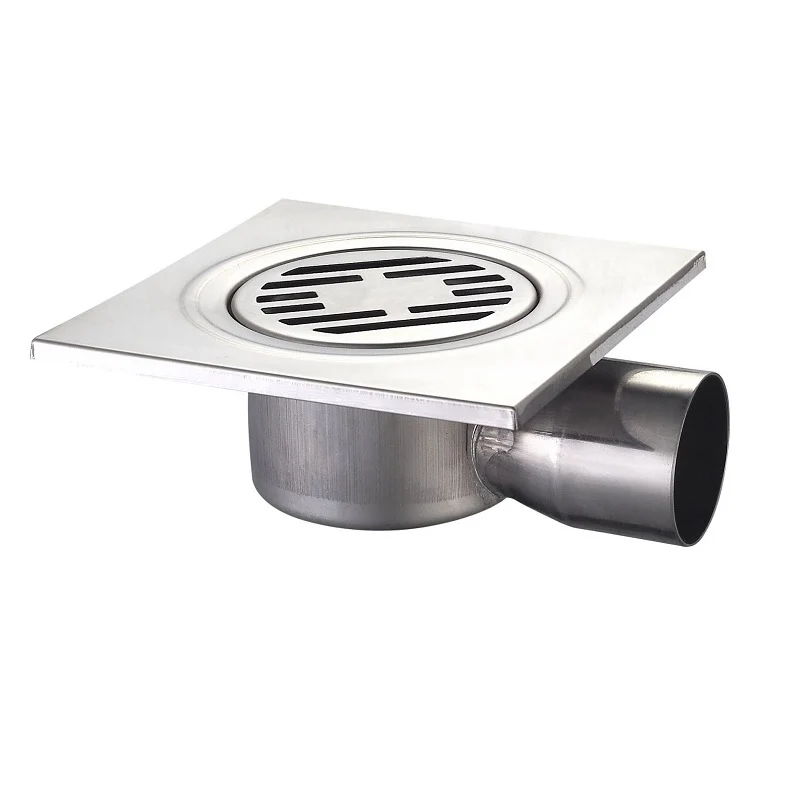 Душевой трап Mixxus Drain-04-15x15-90 SUS304 (MI3420) угловой отвод, нержавеющая сталь