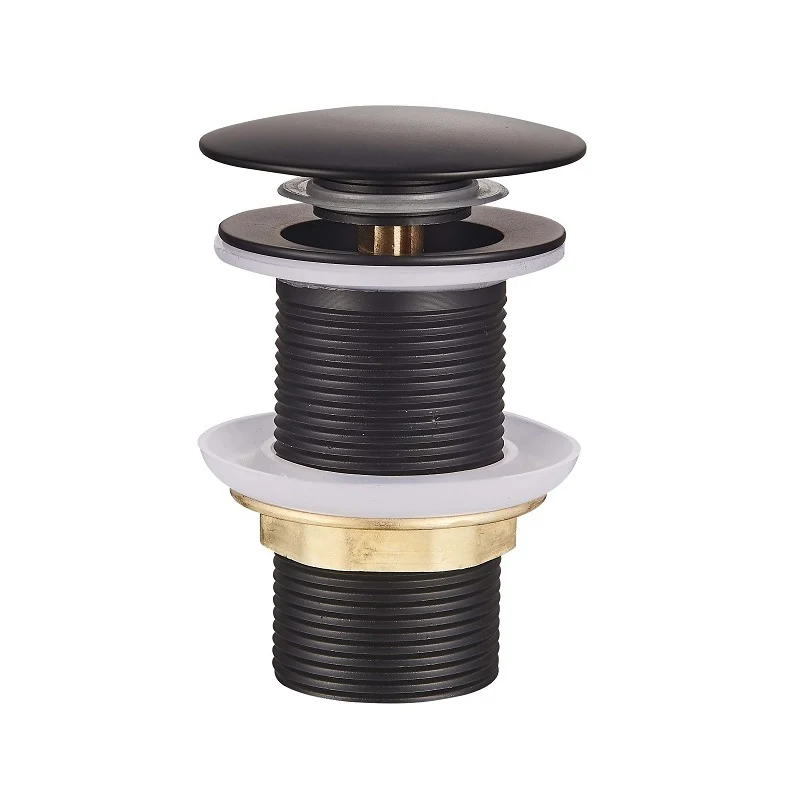 Донний клапан для умивальника Champion POP-UP-02 Black 1 1/4''  (Чорний) 