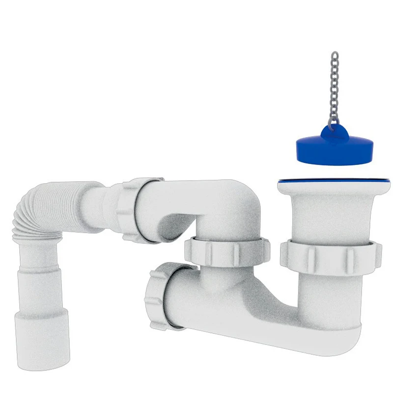 Сифон для душового піддону Zerix SD-02 з ревізією та випуском 