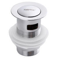 Донный клапан Zerix LR66-2 с переливом, кнопка