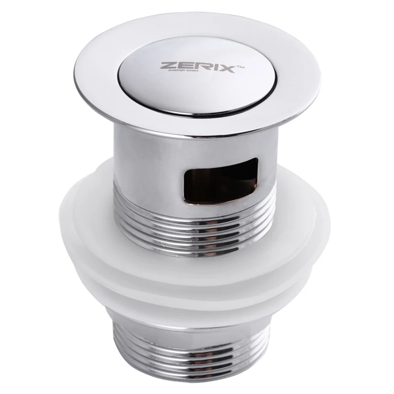Донный клапан Zerix LR66-2 с переливом, кнопка
