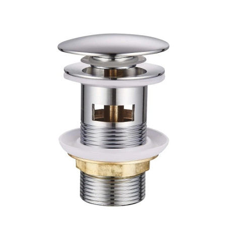 Донний клапан для умивальника з переливом Champion POP-UP-01 1 1/4'' (кнопка)