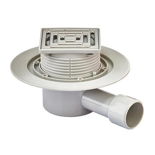 Душовий трап Koer FD14-100x100-90 SUS304 (AC0661) нержавіюча сталь, кутовий відвід 