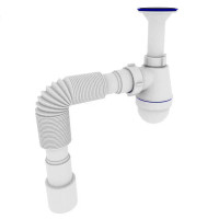 Сифон для умивальника Zerix SU-01 1 1/4"x40 з литим випуском 
