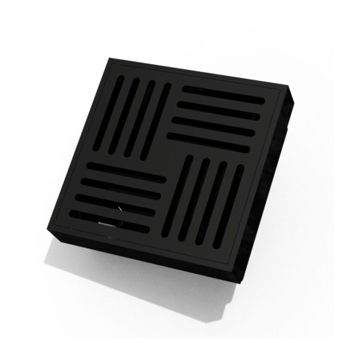 Душевой трап ASG 19 BLACK SS304L Hydro (100x100 мм) с гидрозатвором