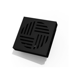 Душовий трап ASG 18 BLACK SS304L Hydro (100x100 мм) з гідрозатвором