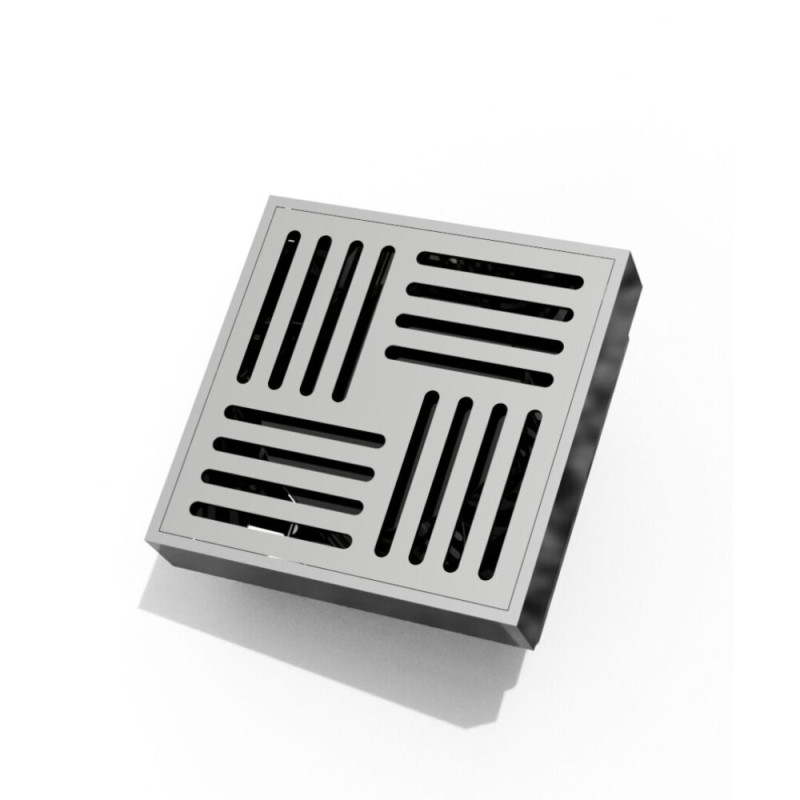 Душовий трап ASG 19 INOX SS304L Hydro (100х100) з гідрозатвором