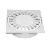 Душовий трап Waterstal (YS 400) Ø50, 100*100 мм, нижнє відведення, пластиковий 