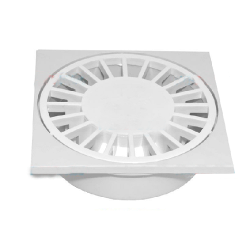 Душовий трап Waterstal (YS 400) Ø50, 100*100 мм, нижнє відведення, пластиковий 