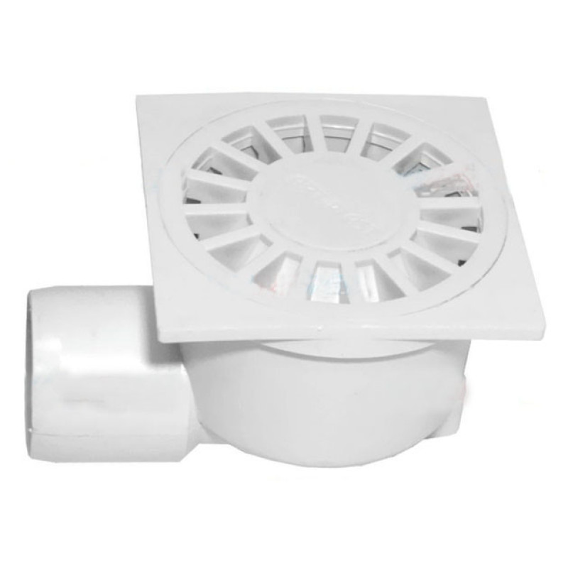 Душовий трап Waterstal (YS 410), Ø50,100*100 мм, бічне відведення, пластиковий 