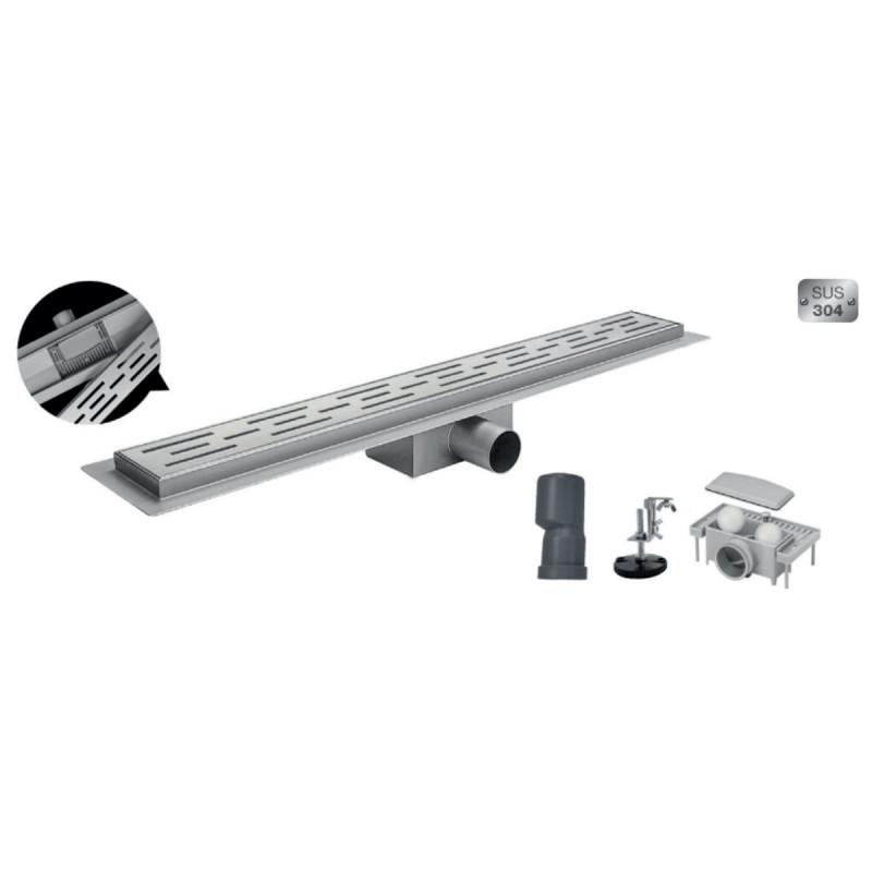 Душовий трап Koer FD01-70x500 SUS304 (KR3265) нержавіюча сталь  