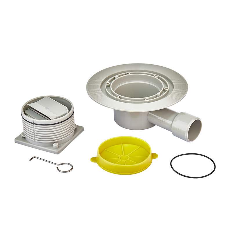 Душовий трап Koer FD14-100x100-90 SUS304 (AC0661) нержавіюча сталь, кутовий відвід 