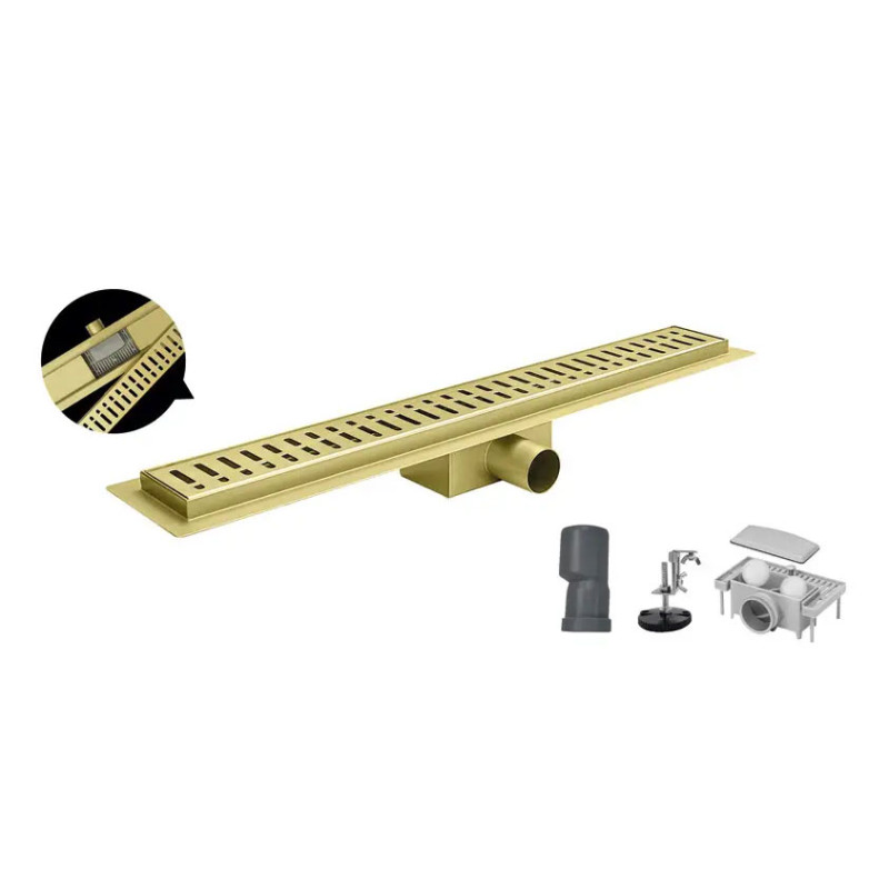 Душовий трап Koer FD35-70x600-Brushed Gold SUS304 (AC0717) нержавіюча сталь  