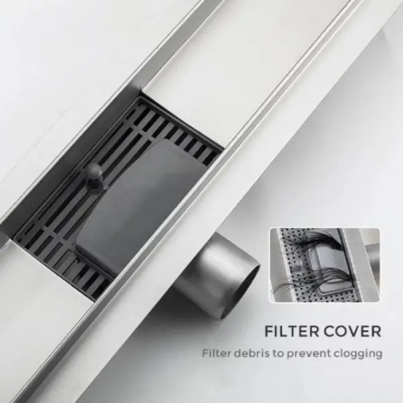 Душовий трап OCEAN 1 (70x500 мм) нержавіюча сталь 