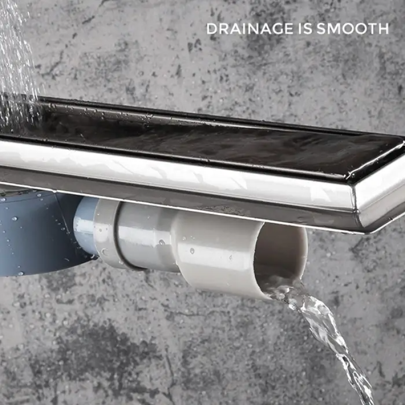 Душевой трап OCEAN 4 (70x800 мм) нержавеющая сталь (под плитку)