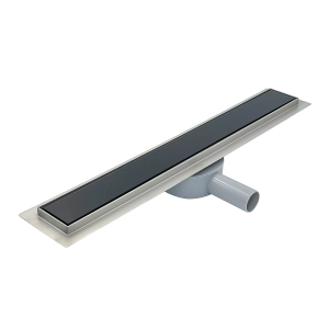 Душевой трап OCEAN 4 Glass Black (70x900 мм) нержавеющая сталь