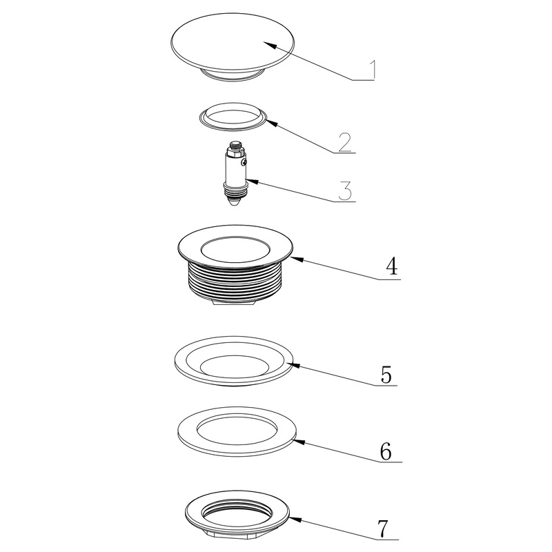 Донный клапан для ванны Zerix BV-08 1 1/2'' СLICK-СLACK автоматический, хром