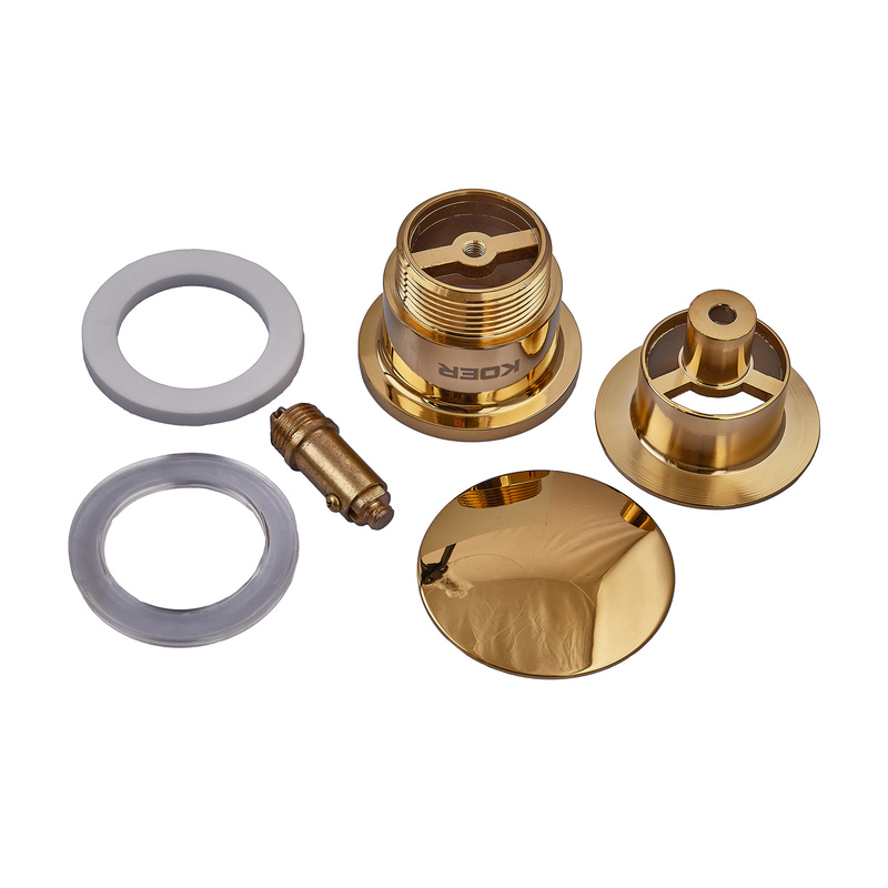 Донный клапан для раковины Koer PW-01-10 1 1/4'' СLICK-СLACK универсальный, автоматический, золото