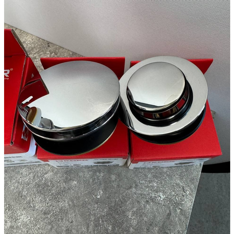 Донный клапан для ванны Koer PW-06-01 1 1/2'' СLICK-СLACK автоматический, хром