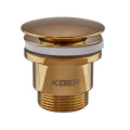 Донний клапан для раковини Koer PW-01-12 1 1/4'' СLICK-СLACK універсальний, автоматичний, золото матове 