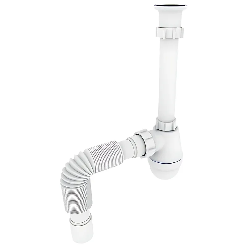 Сифон для раковины Zerix SU-03-А 1 1/4'' с ревизией, белый
