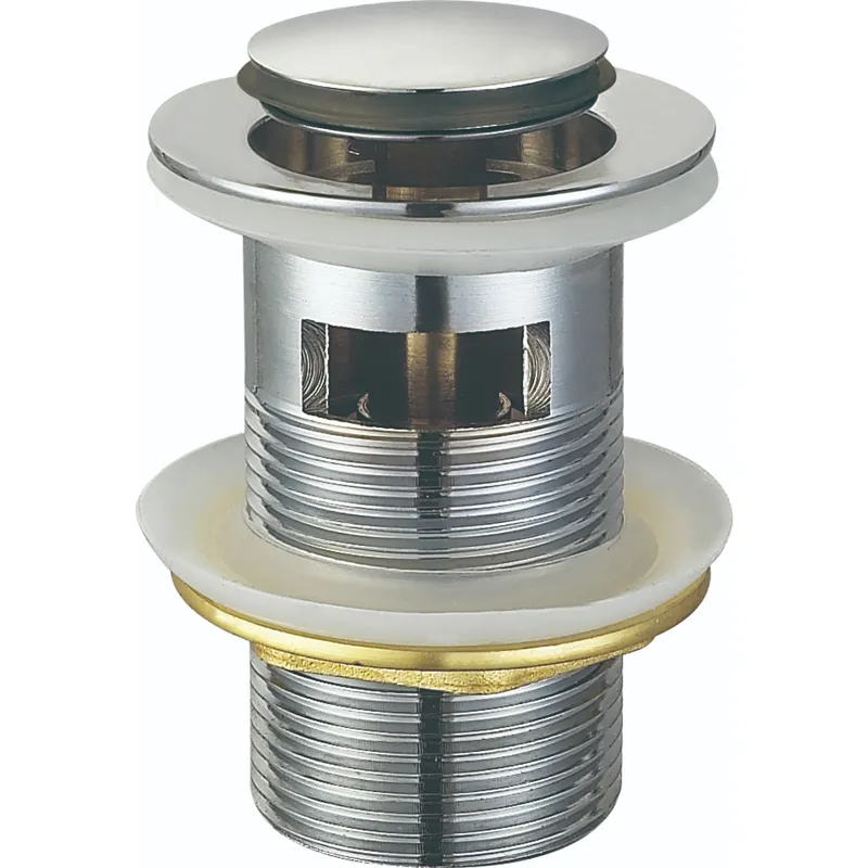 Донний клапан для раковини Koer PW-09-01 1 1/4'' СLICK-СLACK з переливом автоматичний, хром 