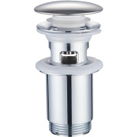 Донный клапан для раковины Zerix BV-01 1 1/4'' СLICK-СLACK с переливом, автоматический, хром