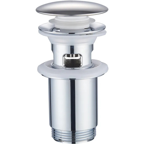 Донный клапан для раковины Zerix BV-01 1 1/4'' СLICK-СLACK с переливом, автоматический, хром