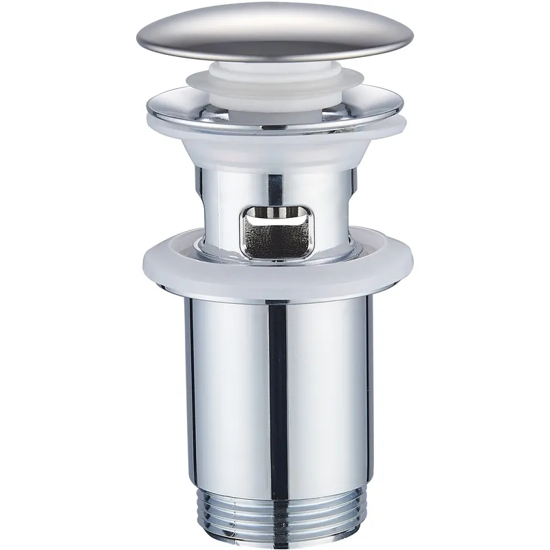 Донный клапан для раковины Zerix BV-01 1 1/4'' СLICK-СLACK с переливом, автоматический, хром