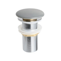 Донный клапан для раковины Mixxus POP-UP-09 GRAY 1 1/4'' СLICK-СLACK без перелива, автоматический, графитовая керамическая накладка