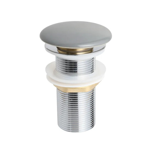 Донный клапан для раковины Mixxus POP-UP-09 GRAY 1 1/4'' СLICK-СLACK без перелива, автоматический, графитовая керамическая накладка