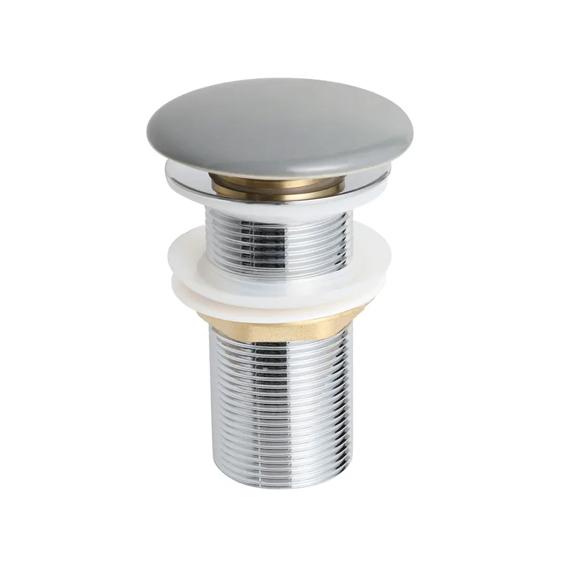 Донный клапан для раковины Mixxus POP-UP-09 GRAY 1 1/4'' СLICK-СLACK без перелива, автоматический, графитовая керамическая накладка