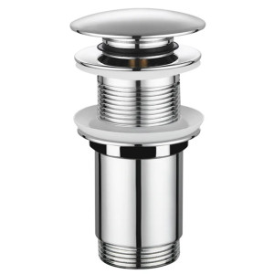 Донный клапан для раковины Koer PW-08-01 1 1/4'' СLICK-СLACK без перелива автоматический, хром