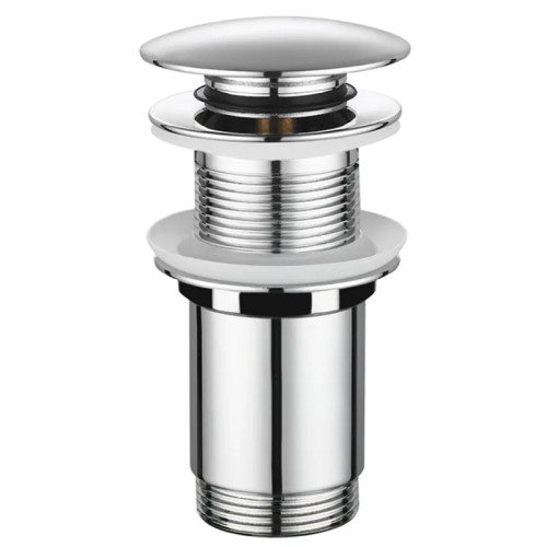 Донный клапан для раковины Koer PW-08-01 1 1/4'' СLICK-СLACK без перелива автоматический, хром