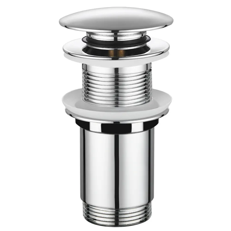 Донный клапан для раковины Koer PW-08-01 1 1/4'' СLICK-СLACK без перелива автоматический, хром