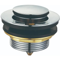 Донный клапан для ванны Koer PW-06-01 1 1/2'' СLICK-СLACK автоматический, хром