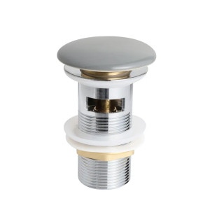 Донний клапан для раковини Mixxus POP-UP-08 GRAY 1 1/4'' СLICK-СLACK з переливом, автоматичний, графітова керамічна накладка  