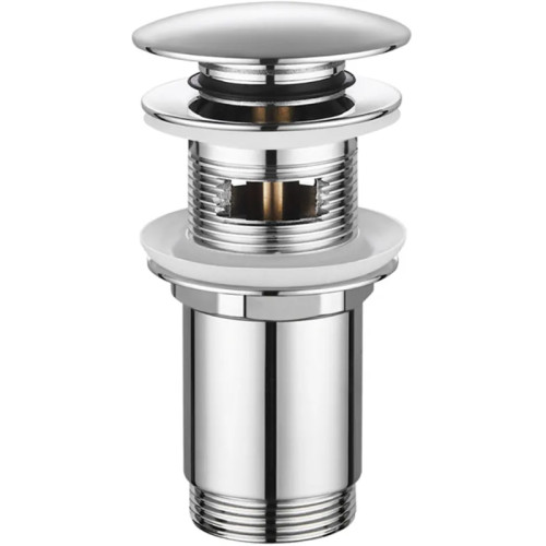 Донний клапан для раковини Koer PW-07-01 1 1/4'' СLICK-СLACK з переливом, автоматичний, хром  