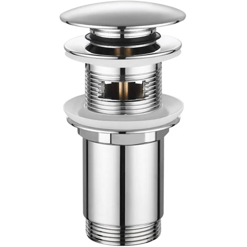 Донний клапан для раковини Koer PW-07-01 1 1/4'' СLICK-СLACK з переливом, автоматичний, хром  