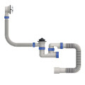 Сифон для ванни Mixxus SV-02-A 1 1/2" з ревізією, випуском та переливом