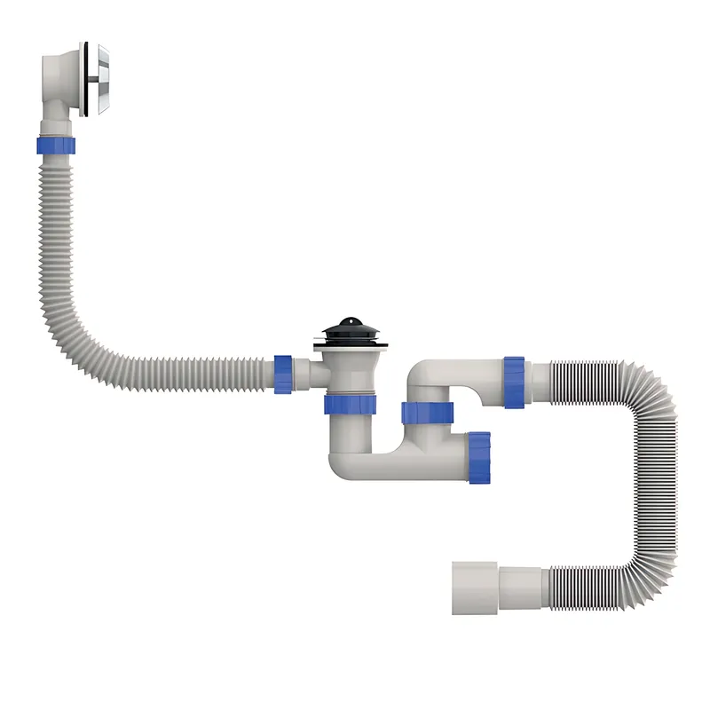Сифон для ванни Mixxus SV-02-A 1 1/2" з ревізією, випуском та переливом