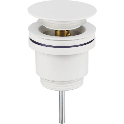 Донный клапан для раковины Koer PW-11-03 1 1/4'' СLICK-СLACK универсальный, белый