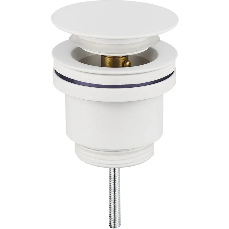 Донный клапан для раковины Koer PW-11-03 1 1/4'' СLICK-СLACK универсальный, белый