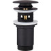 Донний клапан для раковини Koer PW-07-05 1 1/4''  СLICK-СLACK з переливом, автоматичний, чорний 