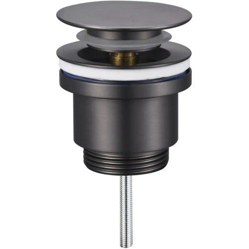 Донний клапан для раковини Koer PW-11-07 1 1/4''  СLICK-СLACK універсальний, графіт 