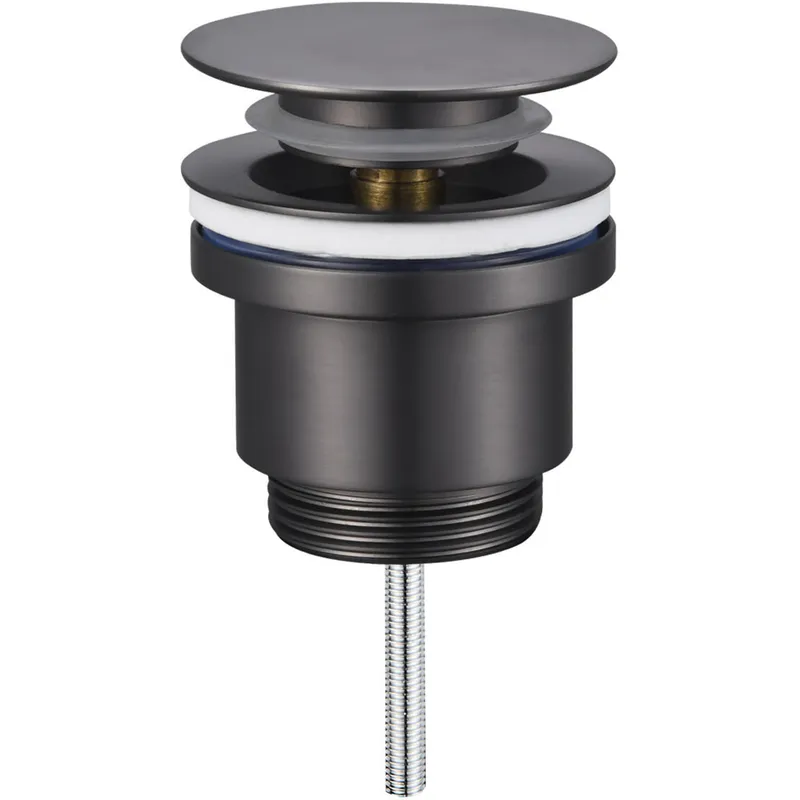 Донний клапан для раковини Koer PW-11-07 1 1/4''  СLICK-СLACK універсальний, графіт 