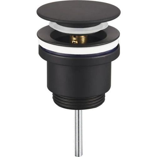 Донний клапан для раковини Koer PW-11-05 1 1/4'' СLICK-СLACK універсальний, чорний 