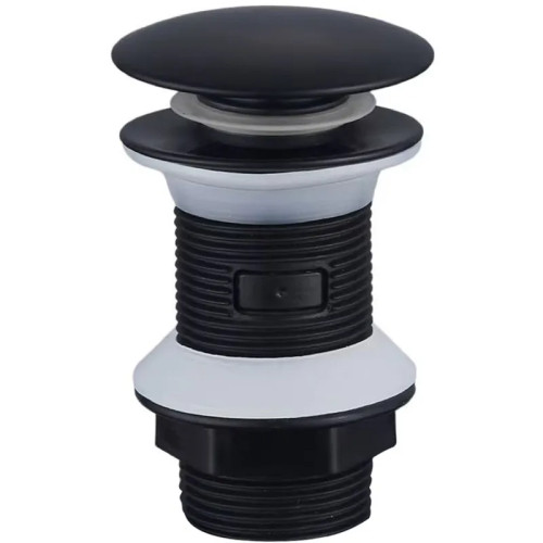 Донный клапан для раковины Zerix BV-02 BLACK 1 1/4''СLICK-СLACK без перелива, автоматический, черный Донный клапан для раковины Zerix BV-02 BLACK 1 1/4''СLICK-СLACK без перелива, автоматический, черный